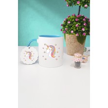 Hedizu Unicorn Mavi Kupa Bardak Anahtarlık