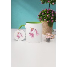 Hedizu Unicorn Yeşil Kupa Bardak Anahtarlık