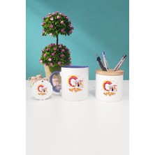 Hedizu Grafikere Hediye Grafiker Lacivert Kupa Bardak Kalemlik Anahtarlık