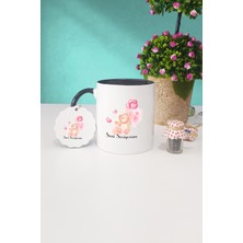 Hedizu Seni Seviyorum Ayıcık Siyah Kupa Bardak Anahtarlık