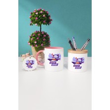 Hedizu Bilgisayar Mühendisi Pembe Kupa Bardak Kalemlik Anahtarlık