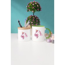 Hedizu Unicorn Yeşil Kupa Bardak Kalemlik