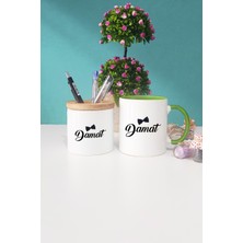 Hedizu Damat Hediye Yeşil Kupa Bardak Kalemlik