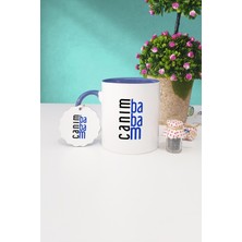 Hedizu Babaya Hediye Canım Babam Lacivert Kupa Bardak Anahtarlık