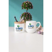 Hedizu Coğrafya Öğretmeni Oval Kupa Bardak Kalemlik