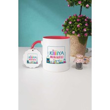 Hedizu Kimya Mühendisi Hediye Kırmızı Kupa Bardak Anahtarlık