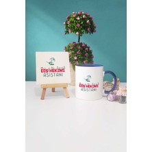 Hedizu Diş Hekimi Asistanı Lacivert Kupa Bardak Dekoratif Taş