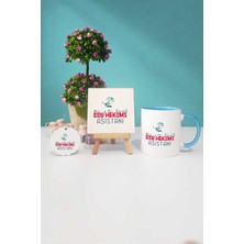 Hedizu Diş Hekimi Asistanı Mavi Kupa Bardak Dekoratif Taş Anahtarlık