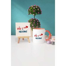 Hedizu En Tatlı Diş Hekimi Turuncu Kupa Bardak Dekoratif Taş