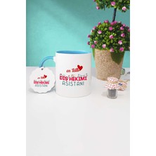 Hedizu En Tatlı Diş Hekimi Asistanı Mavi Kupa Bardak Anahtarlık