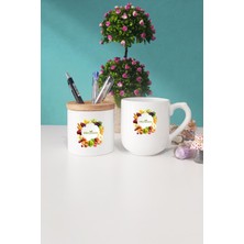 Hedizu Diyetisyen Hediye Oval Kupa Bardak Kalemlik