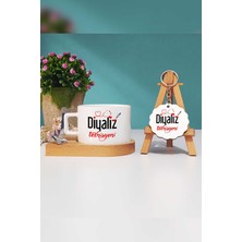 Hedizu Diyaliz Teknisyeni Ahşap Altlıklı Fincan ve Anahtarlık