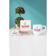 Hedizu Diş Hekimi Asistanı Oval Kupa Bardak Dekoratif Taş Anahtarlık