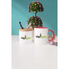 Hedizu Diyetisyen Hediye Kırmızı Kupa Bardak Kalemlik