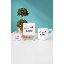 Hedizu En Tatlı Diş Hekimi Oval Kupa Bardak Dekoratif Taş Anahtarlık