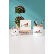 Hedizu En Tatlı Biyolog Dekoratif Taş Anahtarlık Kalemlik