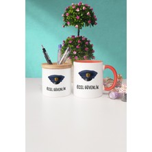 Hedizu Özel Güvenlik Turuncu Kupa Bardak Kalemlik