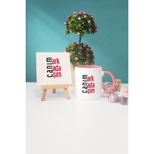 Hedizu Arkadaşa Hediye Canım Arkadaşım Pembe Kupa Bardak Dekoratif Taş