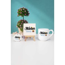 Hedizu Maden Mühendisi Hediye Oval Kupa Bardak Dekoratif Taş Anahtarlık