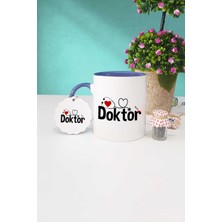 Hedizu Doktora Hediye Lacivert Kupa Bardak Anahtarlık