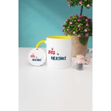 Hedizu Diş Hekimi Sarı Kupa Bardak Anahtarlık