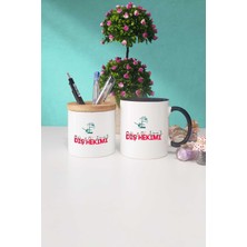 Hedizu Diş Hekimi Hediye Siyah Kupa Bardak Kalemlik