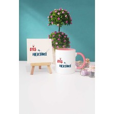 Hedizu Diş Hekimi Pembe Kupa Bardak Dekoratif Taş