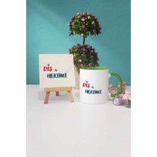 Hedizu Diş Hekimi Yeşil Kupa Bardak Dekoratif Taş