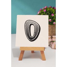 Hedizu Harf Tasarımlı O Harfli Dekoratif Taş Baskı