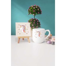 Hedizu Unicorn Oval Kupa Bardak Dekoratif Taş