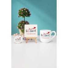 Hedizu En Tatlı Eczane Teknikeri Oval Kupa Bardak Dekoratif Taş Anahtarlık