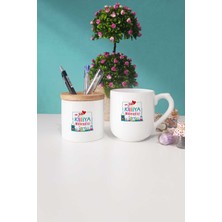 Hedizu En Tatlı Kimya Mühendisi Hediye Oval Kupa Bardak Kalemlik