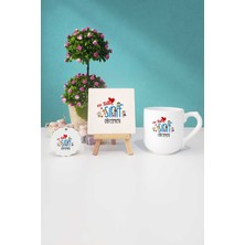 Hedizu En Tatlı Sınıf Öğretmeni Oval Kupa Bardak Dekoratif Taş Anahtarlık