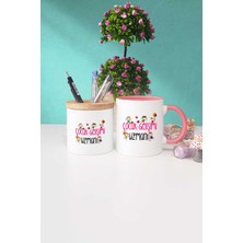 Hedizu Çocuk Gelişimi Uzmanı Hediye Pembe Kupa Bardak Kalemlik