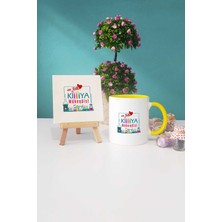 Hedizu En Tatlı Kimya Mühendisi Hediye Sarı Kupa Bardak Dekoratif Taş