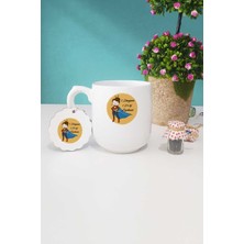 Hedizu Öğretmenler Günü Hediyesi Oval Kupa Bardak Anahtarlık