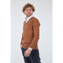 De Blasio Minimalist V Yaka Uzun Kol Erkek Kazak - Günlük Şıklık