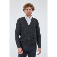 De Blasio Minimalist Erkek V Yaka Hırka - Uzun Kol - Günlük