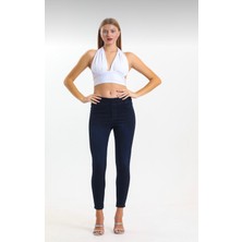 Moda Mark Real Kadın Kot Tayt Pantolon Beli Lastikli / Toparlayıcı /yüksek Bel /büyük-Küçük-Beden Konfor Kesim