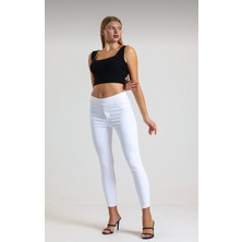 Moda Mark Real Kadın Kot Tayt Pantolon Beli Lastikli / Toparlayıcı /yüksek Bel /büyük-Küçük-Beden Konfor Kesim
