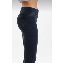Moda Mark Real Kadın Kot Tayt Pantolon Beli Lastikli / Toparlayıcı /yüksek Bel /büyük-Küçük-Beden Konfor Kesim