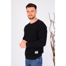 Bold Pıle Bisiklet Yaka Unisex Oversize Basic Sweatshirt