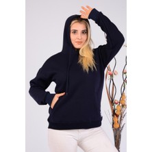 Bold Pıle Kapüşonlu Unisex Oversize Sweatshirt