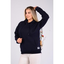 Bold Pıle Kapüşonlu Unisex Oversize Sweatshirt