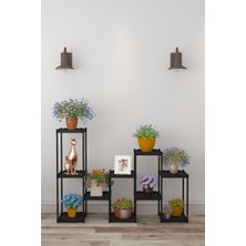 Armarks 10 Raflı Saksılık, Kış Bahçesi, Dekoratif Plastik Çiçek Saksılığı, Çiçek Saksı Standı