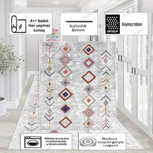 Thalia Home Dijital Baskılı Kaymaz Taban Yıkanabilir Mutfak Halısı Salon Halısı Yolluk