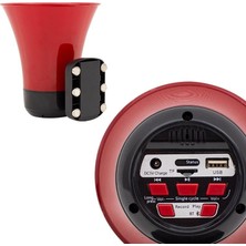 Magicvoice Araç Üstü Mıknatıslı Bluetooth'lu Usb'li Şarjlı 50WATT Horn Hoparlör