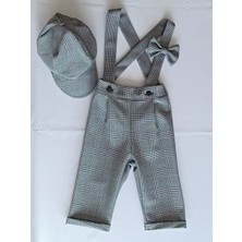 Momsandbabies Erkek Çocuk - Bebek Gri Salopet Pantolon