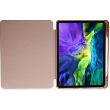 TEKNETSTORE Samsung Galaxy Tab S6 Lite P610 Uyumlu Origami Kalem Bölmeli Trifolding Yumuşak Silikon Kılıf