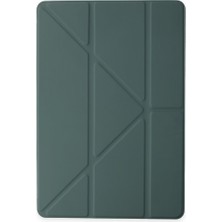 TEKNETSTORE Ipad Air 5 10.9" 2022 M1 Uyumlu Silikon Kılıf Kalem Bölmeli Trifolding Case